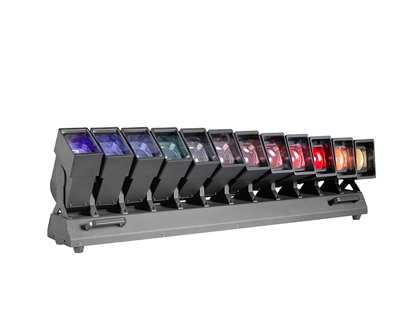 新品到货 12*60W LED 全彩灯 4 合 1 点控 LED 摇头矩阵光束酒吧灯适用于夜总会婚礼表演 