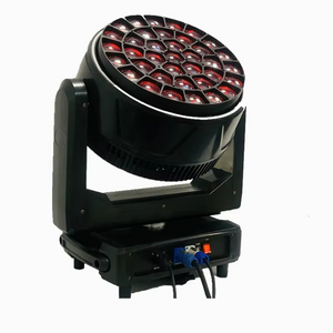高功率 37x40w Led 蜂眼摇头灯，带环形 Rgbw 4 合 1 变焦洗色 Dj 舞台照明，适用于婚礼表演大型音乐会