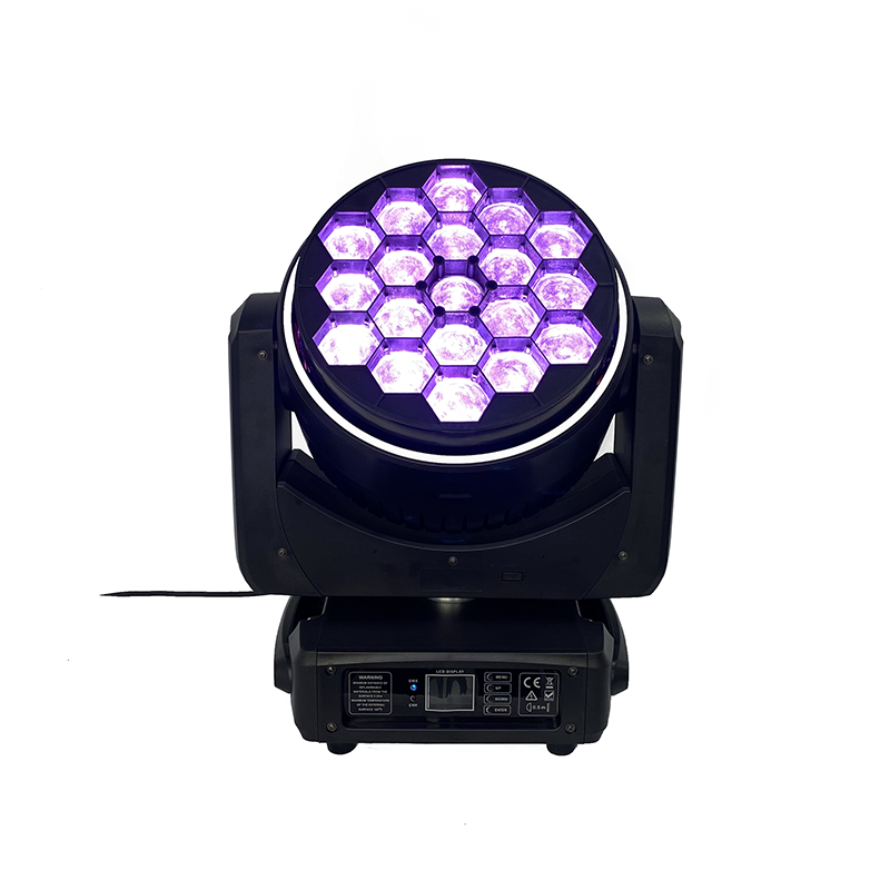 迪斯科 DJ 投影仪 19X40W RGBW K20 Led 大蜂眼变焦摇头洗灯带外环迪斯科俱乐部酒吧活动
