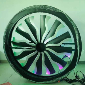 1.2m 1.5m 2m 2.5m LED飞机发动机风扇灯 变色复古工业风扇灯 像素背景条灯