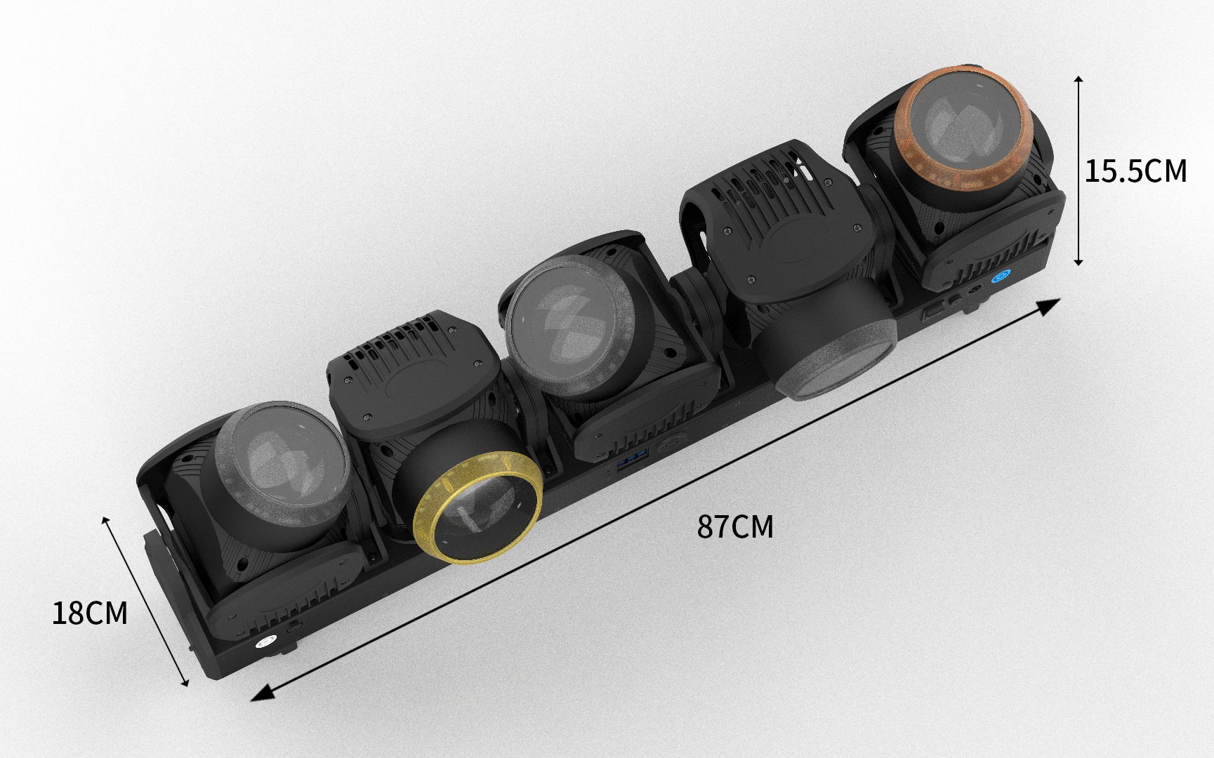 高亮度 5*120W LED RGBW 4 合 1 矩阵光束酒吧 Ktv 酒吧 Dmx 舞台灯光 