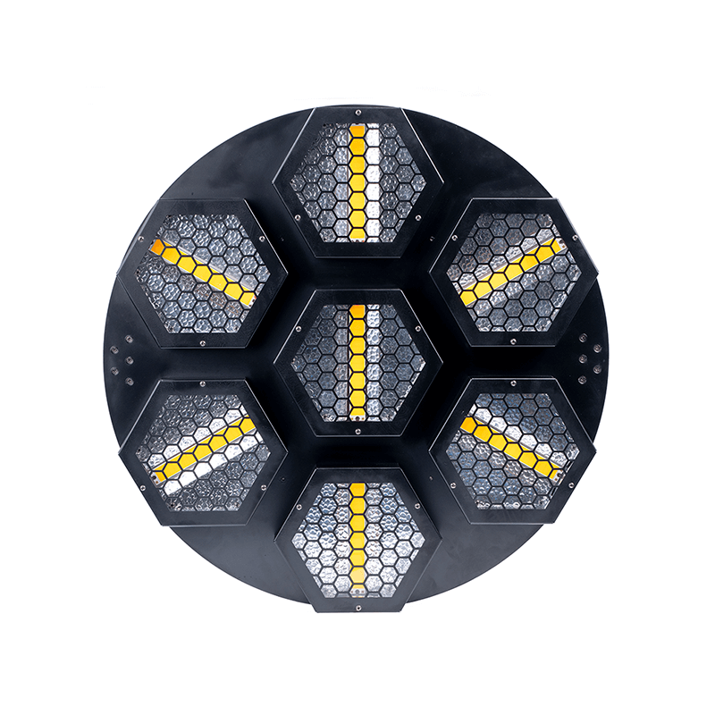 工厂批发迷你 7*60W LED 闪光灯迪斯科舞台灯音响暖白 +RGB 音频迪斯科舞台背景 