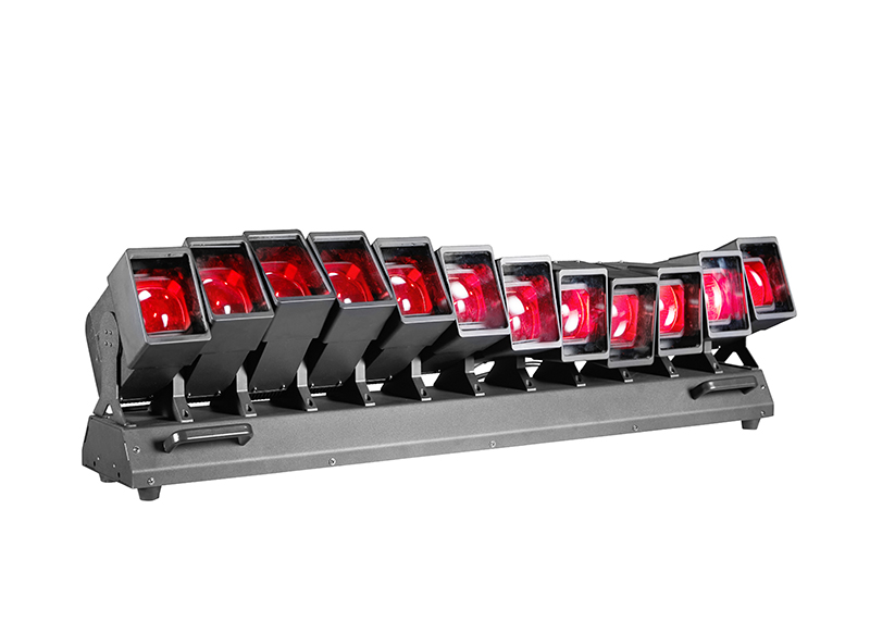 新品到货 12*60W LED 全彩灯 4 合 1 点控 LED 摇头矩阵光束酒吧灯适用于夜总会婚礼表演 