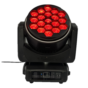 led旋转透镜19*40W大蜂眼变焦摇头灯DMX舞台灯光带外环dj灯光效果 